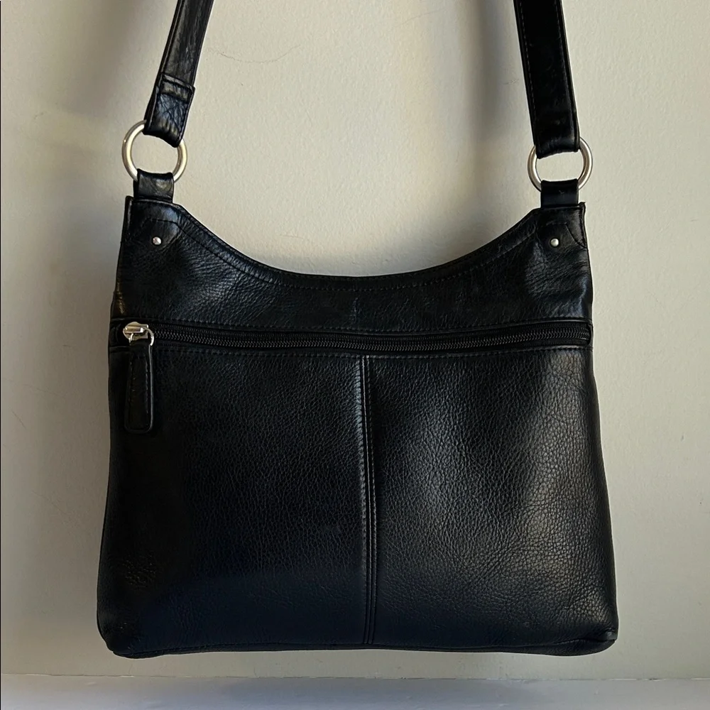 Osgoode Marley RIFD Crossbody Organizer Bag in Black Leather